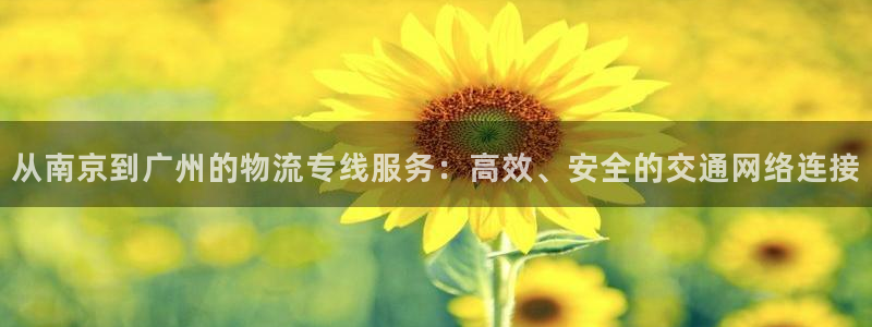 豪门国际官网预测：从南京到广州的物流